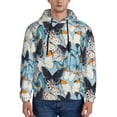 thumbnail image 1 of Sikiie Butterflys Men's Hoodie, Essentials Hoodie, Sweatshirt, Pullover Hooded Sweatshirt for Men-4X-Large, 1 of 7