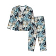 thumbnail image 1 of Sikiie Butterflys Women's Long-Sleeve Shirt and Full-Length Bottom Pajama Set (s-xxl)-Small, 1 of 7