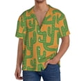 thumbnail image 1 of Sikiie Cactus 2 Men's Wrinkle Free Untucked Cuban Shirt Business Casual Button Down Shirts Short Sleeve ShirtXX-Large, 1 of 5