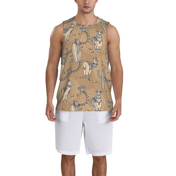Sikiie Cactus Alpaca Basketball Jersey Reversible Men's Mesh Athletic Sports Shirts Training Practice S-4XLLarge