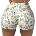 thumbnail image 1 of Sikiie Cactus Plants Print Workout Shorts Women Scrunch Butt Gym Shorts Seamless High Waist Tummy Control Yoga Biker Athletic Shorts, 1 of 5