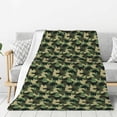 thumbnail image 1 of Sikiie Camouflage Dinosaur Cozy Flannel Fleece Throw Blanket: Lightweight & Thick for All Seasons - Perfect for Women, Men, & Kids"50"x40", 1 of 6