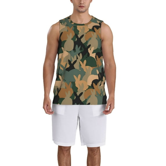Sikiie Camouflage Rabbit Basketball Jersey Reversible Men's Mesh Athletic Sports Shirts Training Practice S-4XLLarge