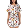 thumbnail image 1 of Sikiie Canada Day Womens Pajama Sets Short Sleeve Top With Pants Sleepwear 2 Piece Lounge SetLarge, 1 of 6
