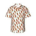 thumbnail image 1 of Sikiie Carrot Print Men's Hawaiian Shirt, Summer Beach Button Pocket Short Sleeve T-Shirt,XX-Large, 1 of 7