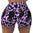thumbnail image 1 of Sikiie Cartoon Black Cats Print Workout Shorts Women Scrunch Butt Gym Shorts Seamless High Waist Tummy Control Yoga Biker Athletic Shorts, 1 of 5