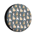 thumbnail image 1 of Sikiie Cartoon Bulldog 1 PVC Leather Spare Tire Wheel Cover Spare Tire Cover, for Car Truck SUV Camper Trailer Universal Fit(14-17in)-14 inch, 1 of 6