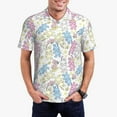 thumbnail image 1 of Sikiie Cartoon Bunny Print Men's Short-sleeved POLO Shirts, Button-down Shirts and T-shirts are Suitable for Vacation, Leisure and Business-4X-Large, 1 of 6