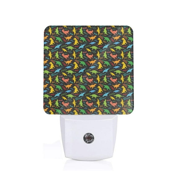 Sikiie Cartoon Dino Led Night Light, Warm White,Cool White Lights for Bathroom,Hallway,Bedroom, Kids Room-EU