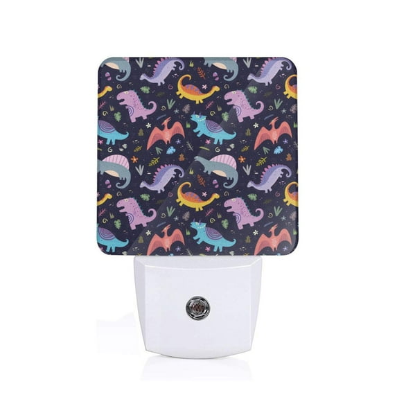 Sikiie Cartoon Dinosaur Led Night Light, Warm White,Cool White Lights for Bathroom,Hallway,Bedroom, Kids Room-US