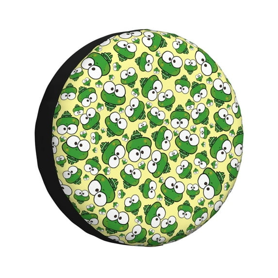 Sikiie Cartoon Frogs PVC Leather Spare Tire Wheel Cover Spare Tire Cover, for Car Truck SUV Camper Trailer Universal Fit(14-17in)-16 inch