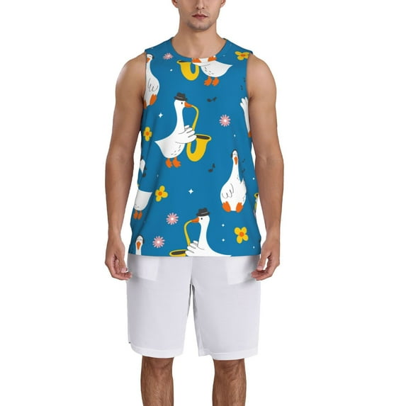 Sikiie Cartoon Goose Basketball Jersey Reversible Men's Mesh Athletic Sports Shirts Training Practice S-4XLLarge