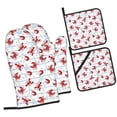 thumbnail image 1 of Sikiie Cartoon Lobsters Oven Mitts and Pot Holders, Silicone Oven Gloves, Heat Resistant Oven Mitts 4Pcs Set, 1 of 6