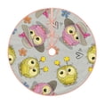 thumbnail image 1 of Sikiie Cartoon Owls Nativity Christmas Tree Skirt, Jesus Christian Winter Holiday Tree Mat Decoration(30-48IN)36", 1 of 6