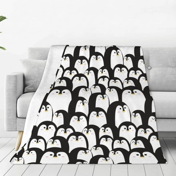 Sikiie Cartoon Penguin Ultra-Soft Micro flannel Blanket Luxury All Seasons Warm Blanket for Bedding Sofa and Travel (4 sizes)-60"x50"