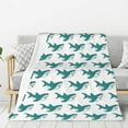 thumbnail image 1 of Sikiie Cartoon Shark Cozy Flannel Fleece Throw Blanket: Lightweight & Thick for All Seasons - Perfect for Women, Men, & Kids", 1 of 6