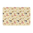 thumbnail image 1 of Sikiie Cartoon Shiba Inu Dog Print Flannel Anti-slip Floor Mat 16x24in, Thickened Dustproof Entrance Door Mat Floor Mat for Kitchen, Bathroom, Laundry Room, 1 of 7