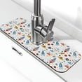 thumbnail image 1 of Sikiie Cartoon Space Splash Guard for Sink Faucet-1 PC Super Absorbent Fast Drying Mat Sink Gadgets-Splash Guard for Kitchen, Sink Mat, 1 of 7