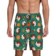 thumbnail image 1 of Sikiie Cartoon Turkey Mens Pajama Shorts, Lightweight Lounge Pant with Pockets Soft Sleep Pj Shorts for MenX-Large, 1 of 6