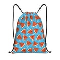 thumbnail image 1 of Sikiie Cartoon Watermelon Drawstring Backpack Drawstring Bags, Draw String Back Bag for Sports, Gym, Travel, Swimming, Beach-Small, 1 of 6