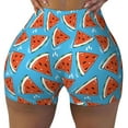 thumbnail image 1 of Sikiie Cartoon Watermelon Print Workout Shorts Women Scrunch Butt Gym Shorts Seamless High Waist Tummy Control Yoga Biker Athletic Shorts, 1 of 5