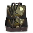 thumbnail image 1 of Sikiie Casino Cards 1 Women Genuine Leather Backpack Fashion Rucksack Daypack Leather Casual Travel Backpacks for Women, 1 of 4