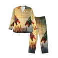 thumbnail image 1 of Sikiie Castle Red Green Sky Dragon Mens Pajama Set, Soft Warm Long Sleeve Sleepwear, Cozy Button-Down Pjs for Men-XX-Large, 1 of 7