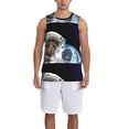 thumbnail image 1 of Sikiie Cat Astronaut Basketball Jersey Reversible Men's Mesh Athletic Sports Shirts Training Practice S-4XLX-Large, 1 of 6