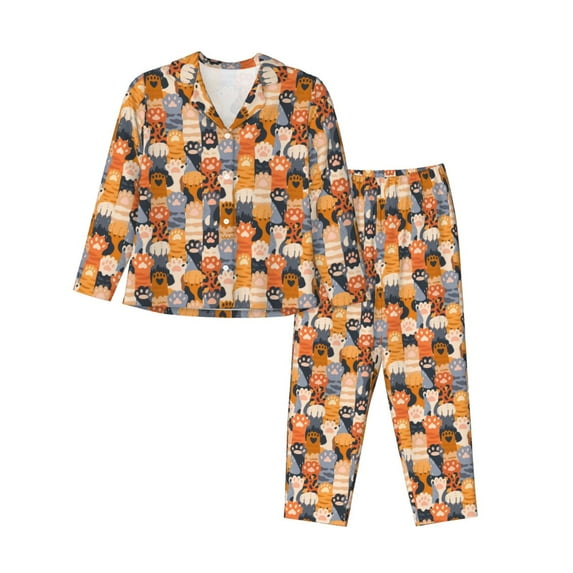 Sikiie Cat Paws Pajamas for Women Set, Womens Pajama Sets, Lounge Sets for Women, 2pjs for Women-Small