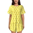thumbnail image 1 of Sikiie Cheese 1 Womens Pajama Sets Short Sleeve Top With Pants Sleepwear 2 Piece Lounge Set-, 1 of 6