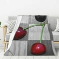 thumbnail image 1 of Sikiie Cherries laid Cozy Flannel Fleece Throw Blanket: Lightweight & Thick for All Seasons - Perfect for Women, Men, & Kids"50"x40", 1 of 6