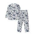 thumbnail image 1 of Sikiie Chicken And Fish Mens Pajama Set, Soft Warm Long Sleeve Sleepwear, Cozy Button-Down Pjs for Men-X-Large, 1 of 7