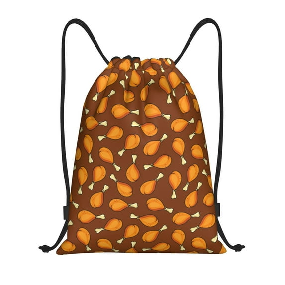 Sikiie Chicken Legs 1 Drawstring Backpack Drawstring Bags, Draw String Back Bag for Sports, Gym, Travel, Swimming, Beach-Small
