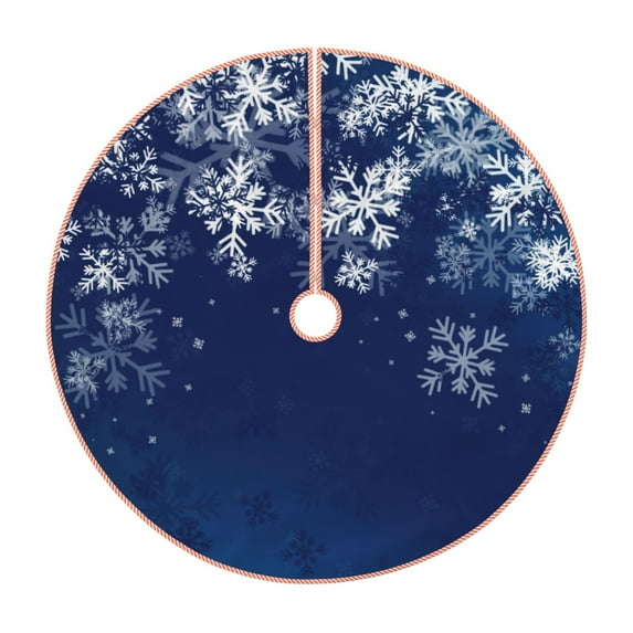 Sikiie Christmas Blue Christmas Tree Skirt, Christmas Tree Decorations, Christmas Decor, Tree Mat Decoration(30-48IN)-