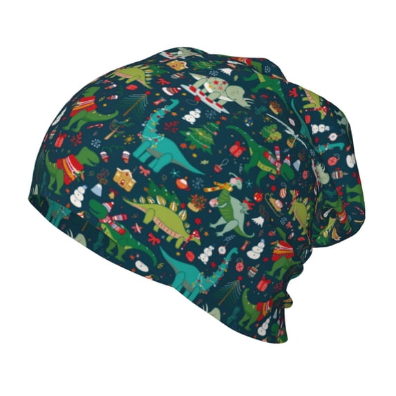 Sikiie Christmas Dinosaur colorful Toddler Beanie Kids Beanie Hat Warm Winter Hats for Boys Girls Knit Cap