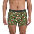 thumbnail image 1 of Sikiie Christmas Hat sock Print Men's Boxer Briefs, Elastic Waistband Boxer Briefs Leggings-X-Large, 1 of 5