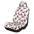thumbnail image 1 of Sikiie Christmas Plaid Moose Car Seat Covers 2PCs Front Car Seat Covers Universal fit for Most Cars SUVs and Trucks-1, 1 of 9