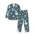 thumbnail image 1 of Sikiie Christmas Snowman Gift Mens Pajama Set, Soft Warm Long Sleeve Sleepwear, Cozy Button-Down Pjs for Men-Small, 1 of 7