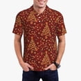thumbnail image 1 of Sikiie Christmas Tree On A Red Background Print Men's Short-sleeved POLO Shirts, Button-down Shirts and T-shirts are Suitable for Vacation, Leisure and Business-4X-Large, 1 of 6