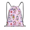 thumbnail image 1 of Sikiie Christmas Unicorns Drawstring Backpack Drawstring Bags, Draw String Back Bag for Sports, Gym, Travel, Swimming, Beach-Small, 1 of 6