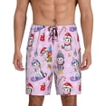 thumbnail image 1 of Sikiie Christmas Unicorns Mens Pajama Shorts, Lightweight Lounge Pant with Pockets Soft Sleep Pj Shorts for Men, 1 of 6