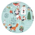 thumbnail image 1 of Sikiie Christmas Winter Animals 30-48 inches {designName} Print Christmas Tree Skirt Snowman Xmas Tree Skirt with Edge Christmas Decorations for Holiday Party36", 1 of 7