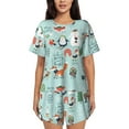 thumbnail image 1 of Sikiie Christmas Winter Animals Womens Pajama Sets Short Sleeve Top With Pants Sleepwear 2 Piece Lounge SetMedium, 1 of 6
