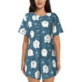 thumbnail image 1 of Sikiie Christmas sheep Womens Pajama Sets Short Sleeve Top With Pants Sleepwear 2 Piece Lounge Set-4X-Large, 1 of 6