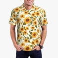 thumbnail image 1 of Sikiie Classical Cute Sunflower Print Men's Short-sleeved POLO Shirts, Button-down Shirts and T-shirts are Suitable for Vacation, Leisure and Business-XX-Large, 1 of 6