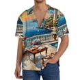 thumbnail image 1 of Sikiie Coastal Style Garden Villa Men's Wrinkle Free Untucked Cuban Shirt Business Casual Button Down Shirts Short Sleeve ShirtLarge, 1 of 5