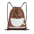 thumbnail image 1 of Sikiie Coffee Cafe Cup Drawstring Backpack Drawstring Bags, Draw String Back Bag for Sports, Gym, Travel, Swimming, Beach-Small, 1 of 6