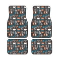 thumbnail image 1 of Sikiie Coffee Lover Print Car Foot Mat Set of 4 Pieces Basics Universal Fit Rubber Carpet Floor Mats For Car SUV Van & Truck, 26.8"L x 17.3"W (Front), 13"L x 17.3"W(Rear), 1 of 6