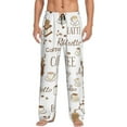 thumbnail image 1 of Sikiie Coffee Mens Pajama Pants Sleep & Lounge Pants, PJ Bottoms With elastic waistb and Pockets Medium, 1 of 6