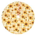 thumbnail image 1 of Sikiie Coffee Plaid Sunflower 30-48 inches {designName} Print Christmas Tree Skirt Snowman Xmas Tree Skirt with Edge Christmas Decorations for Holiday Party36", 1 of 7